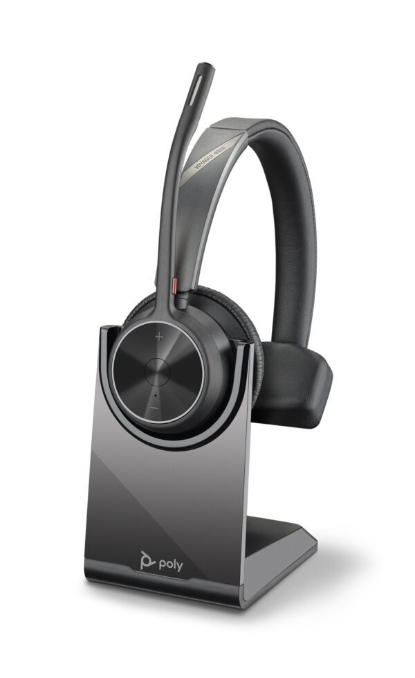 Voyager 4310 UC Wireless Headset With Charge Stand, USB-A (Poly 218471-01 aka HP 77Y92A)
