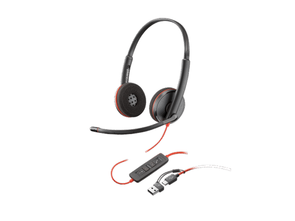 Poly Blackwire 3210 Monaural USB-C Headset +USB-C/A Adapter 8X214AA